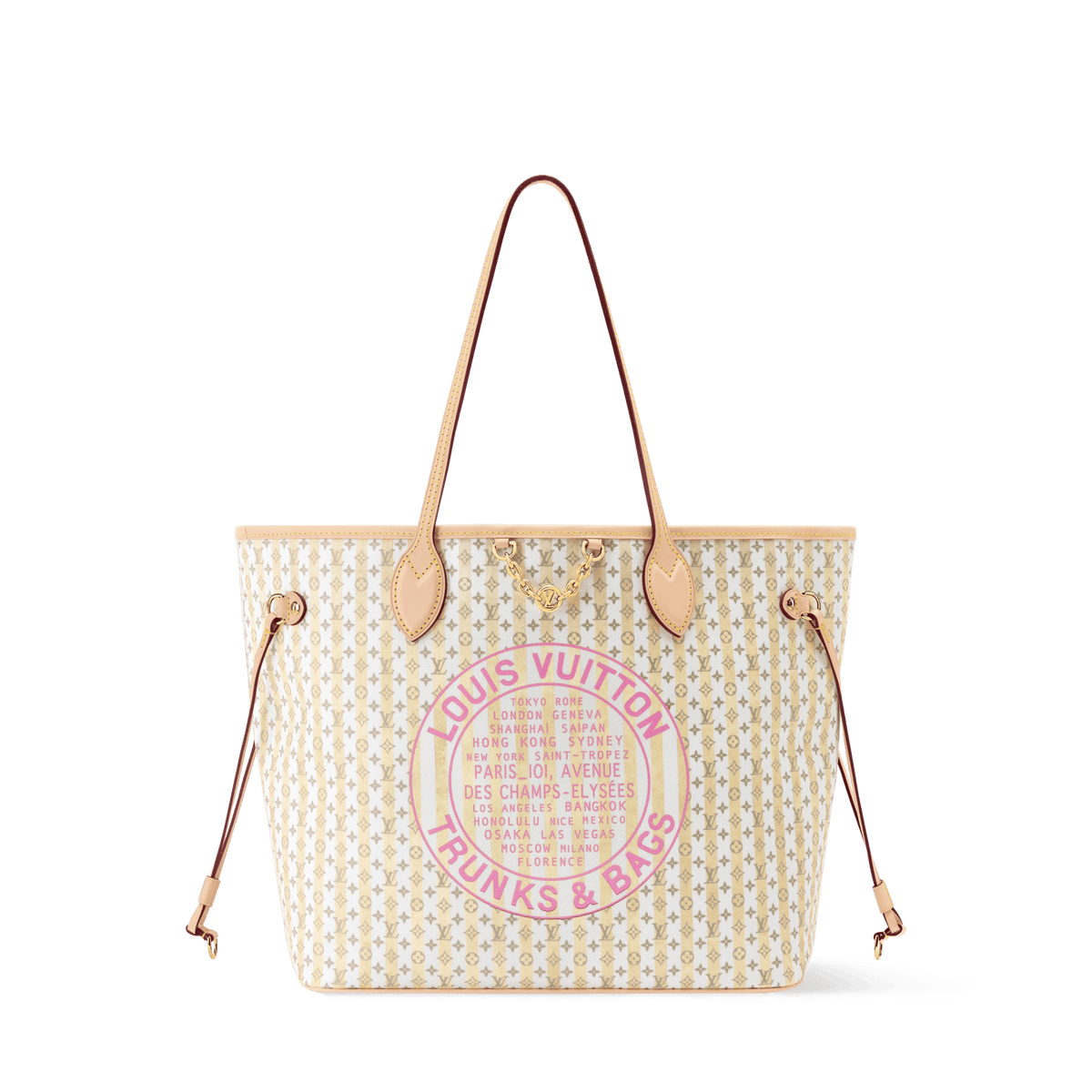 Neverfull MM Banana Monogram Coated Canvas Tote Bag M28457