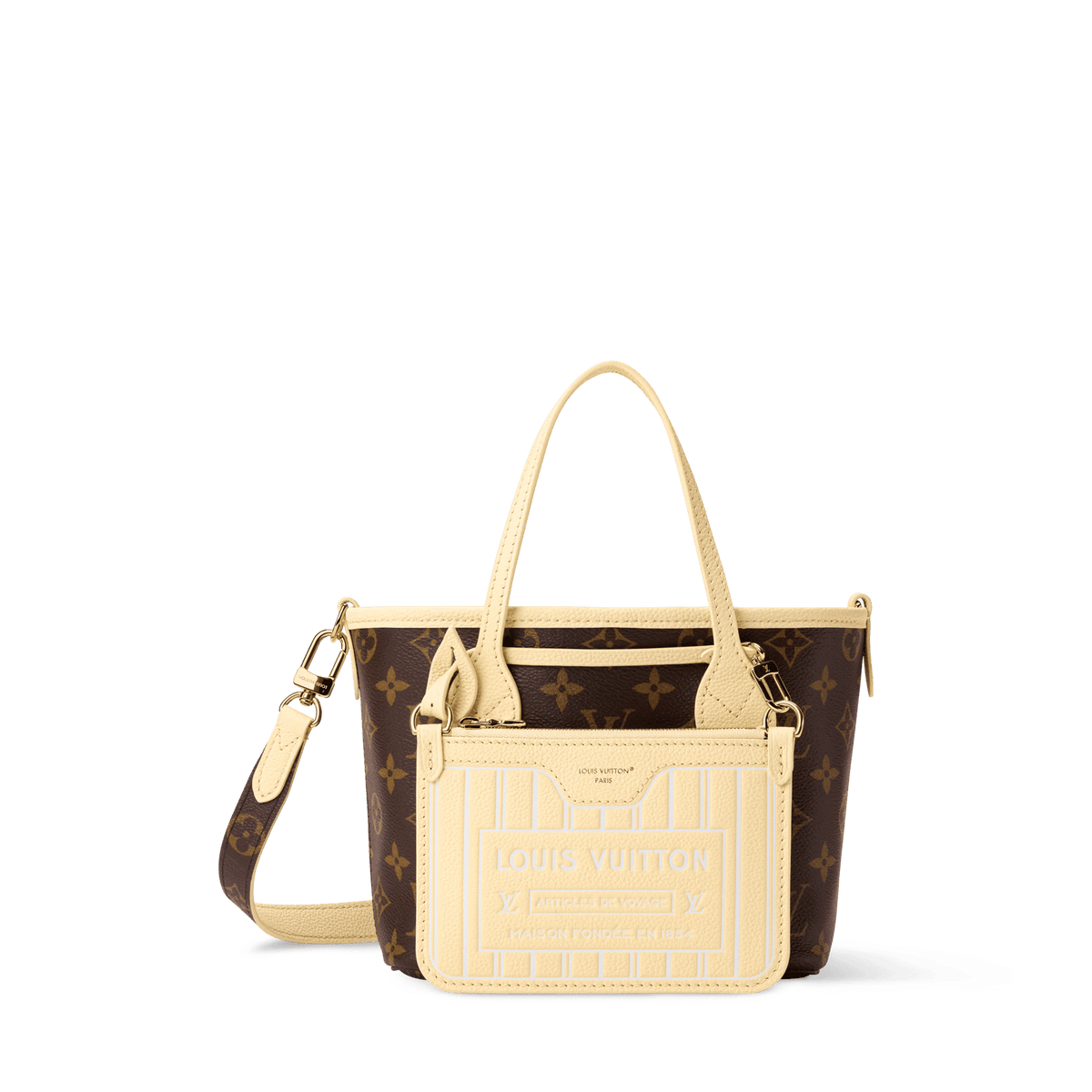 Neverfull Inside Out BB Banane Monogram Coated Canvas Tote Bag M29228