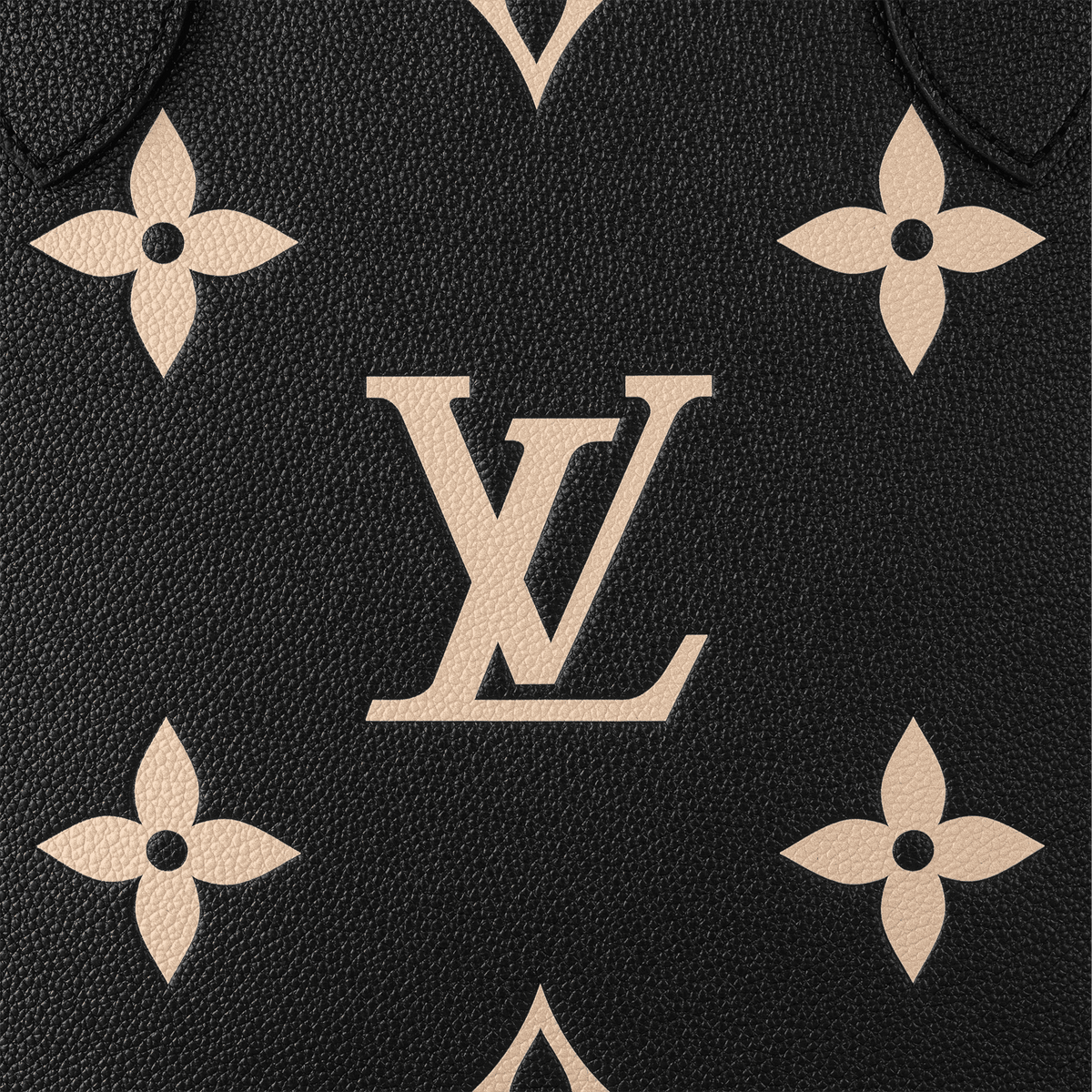 Neverfull MM Black Beige Monogram Empreinte Leather Tote Bag M58907