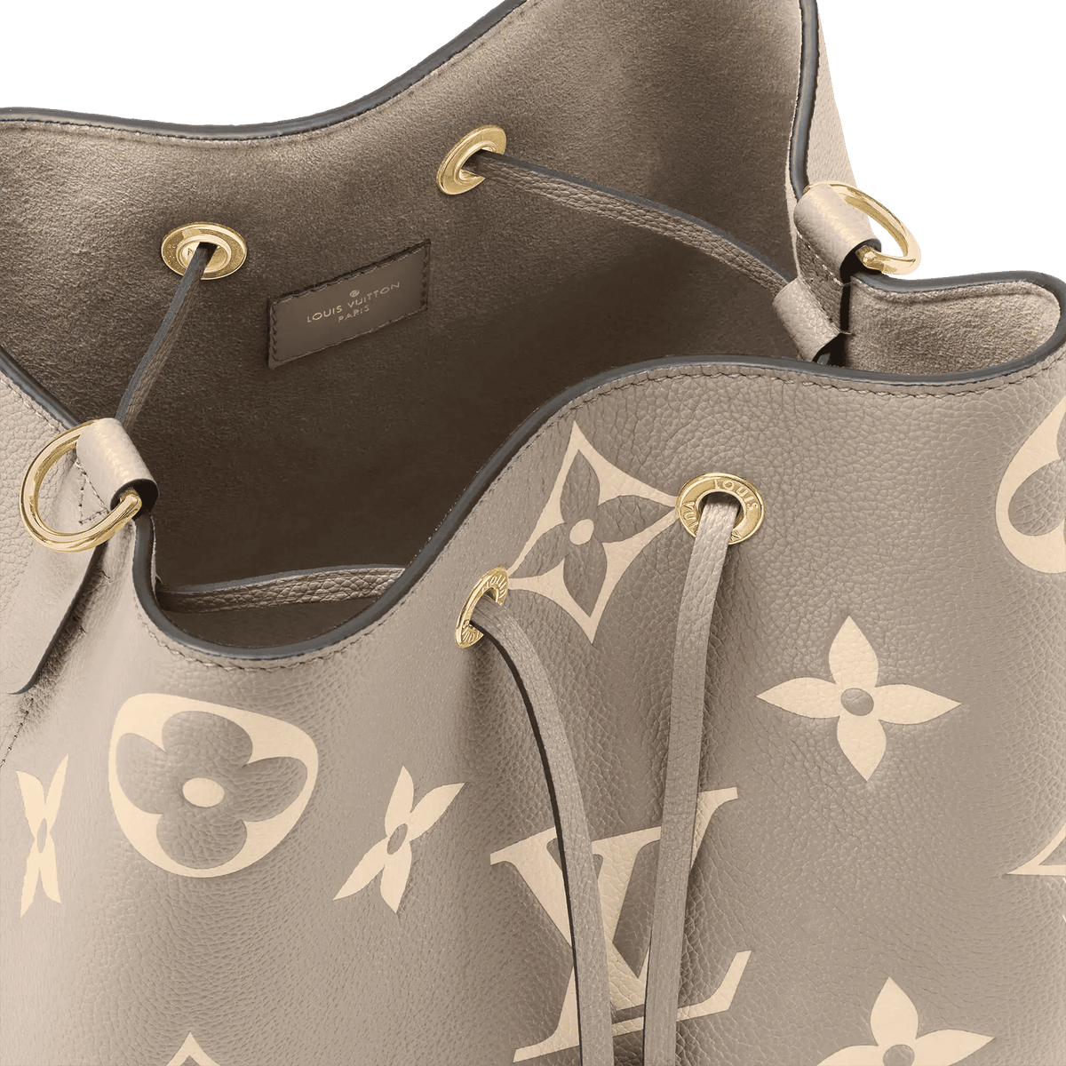 NéoNoé MM Bicolor Monogram Empreinte Leather Bucket Bag M45555