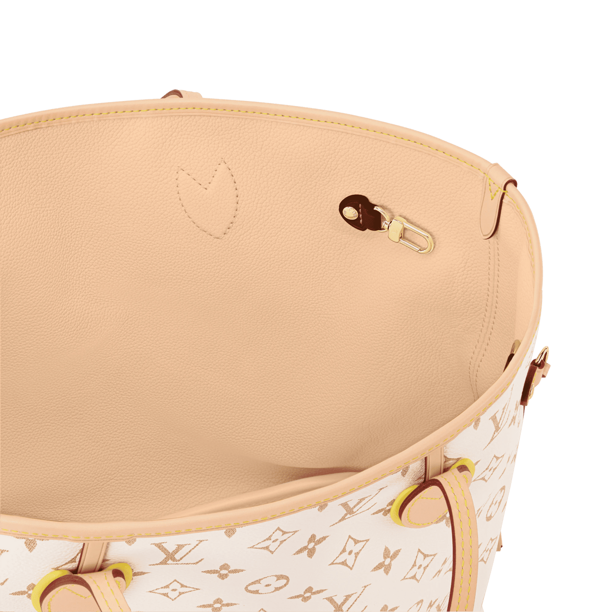 Neverfull Inside Out MM Monogram Dune Canvas Tote Bag