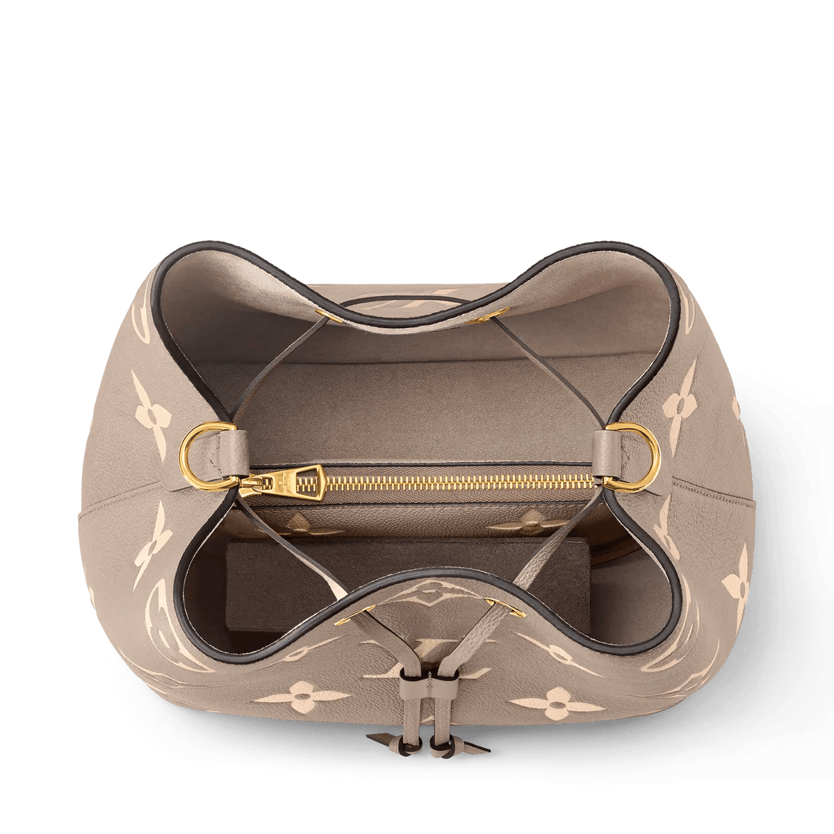 NéoNoé MM Bicolor Monogram Empreinte Leather Bucket Bag M45555