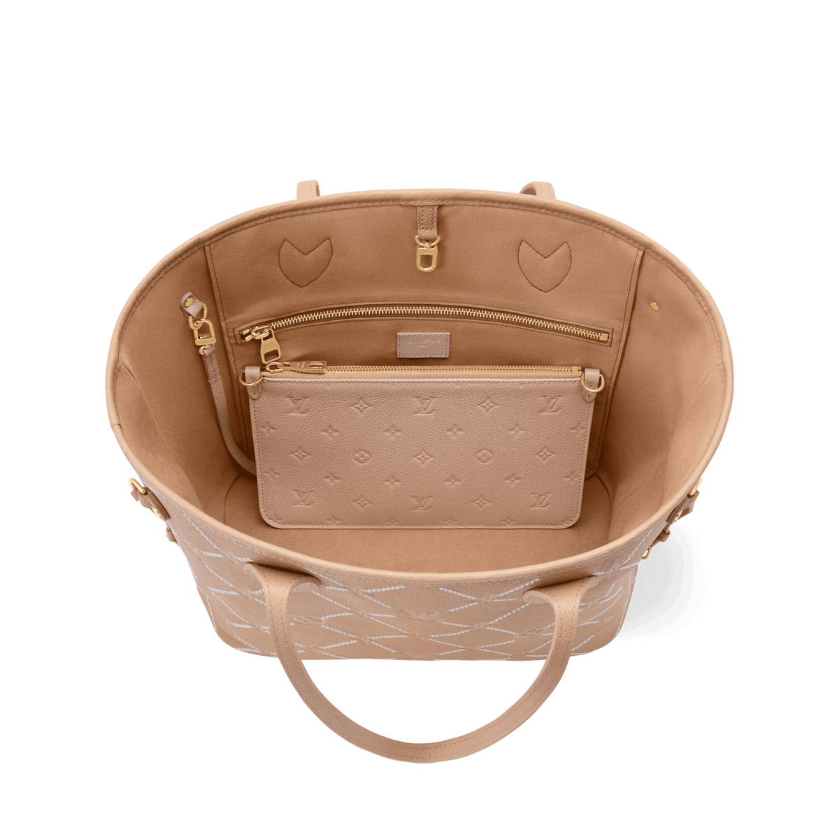 Neverfull MM Hazelnut Monogram Empreinte Leather Tote Bag M29486