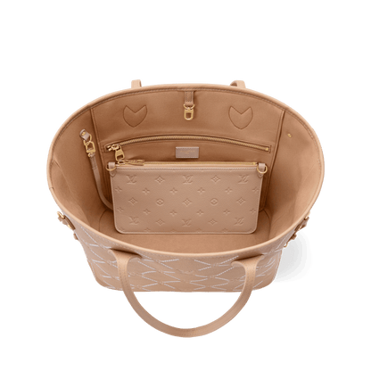 Neverfull MM Hazelnut Monogram Empreinte Leather Tote Bag M29486