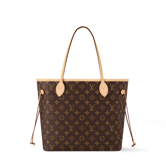 Neverfull MM Monogram Coated Canvas Cherry Gold-Toned Hardware