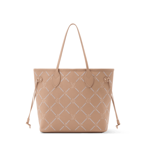 Neverfull MM Hazelnut Monogram Empreinte Leather Tote Bag M29486