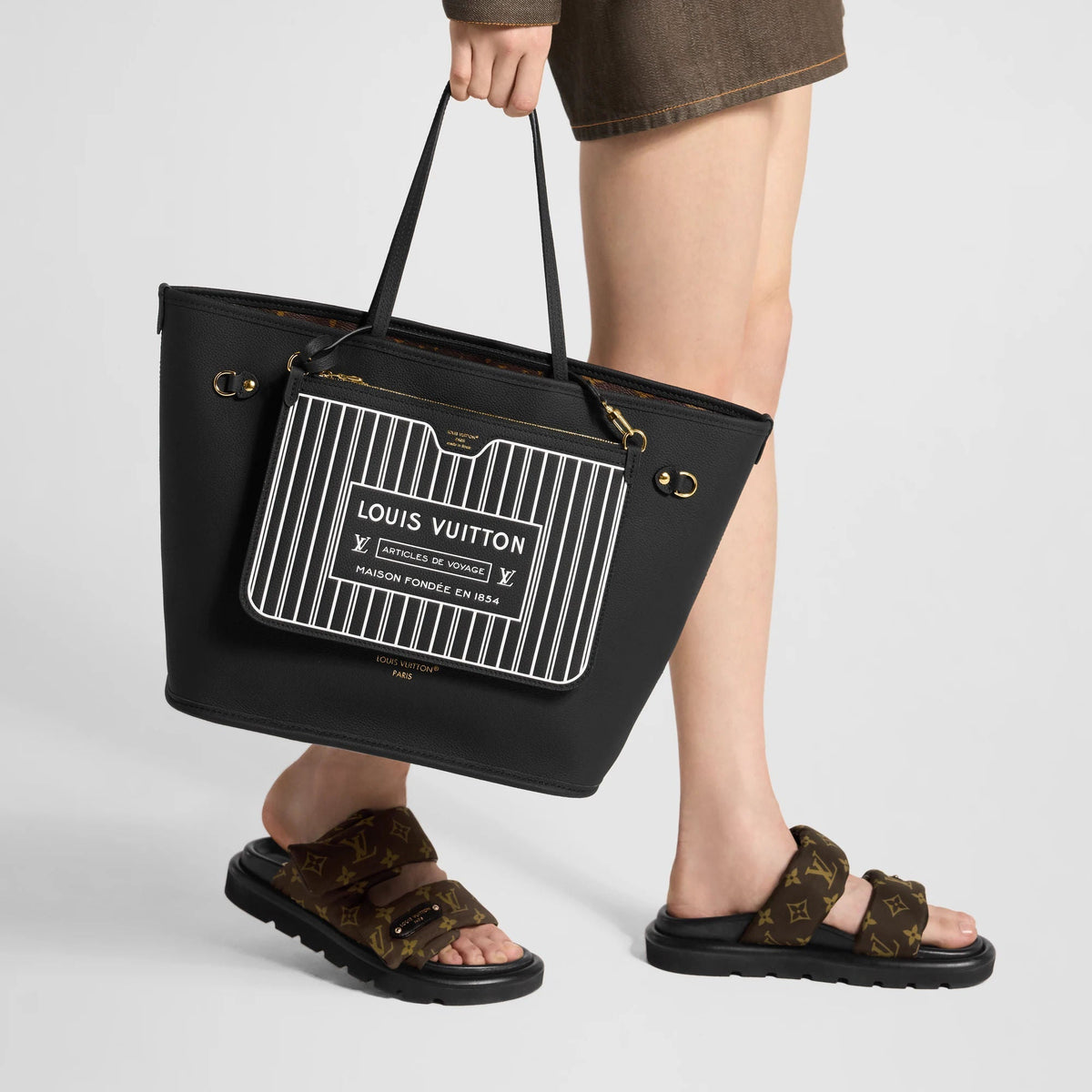 Neverfull Inside Out MM Monogram Coated Canvas Tote M28351