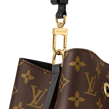 NéoNoé MM Monogram Coated Canvas Black Gold-Toned Hardware