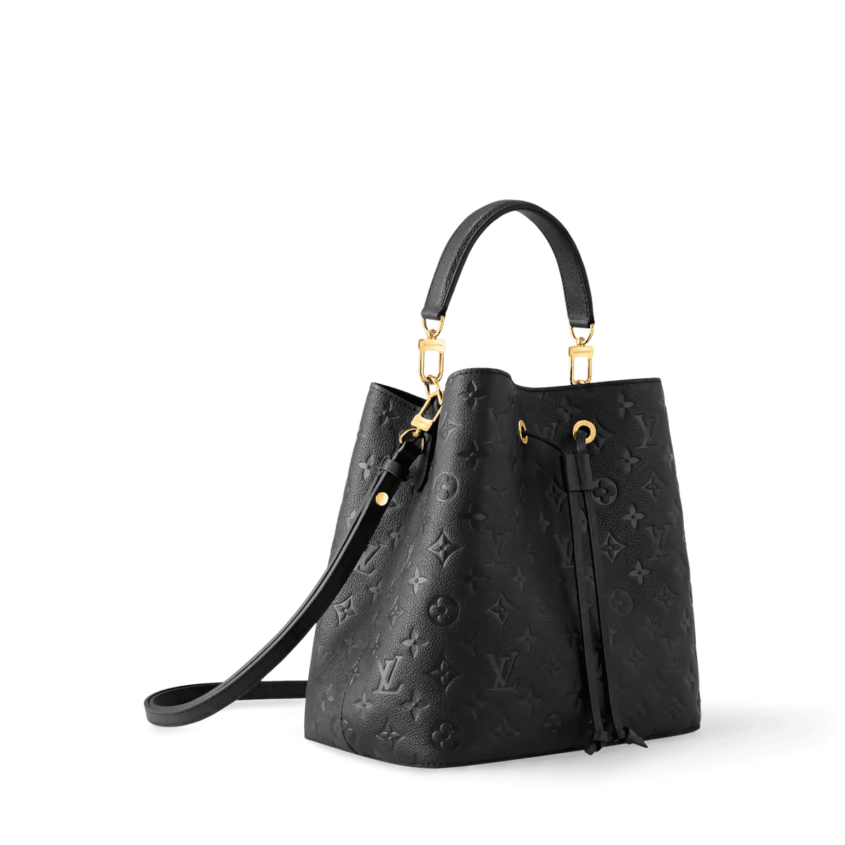 NéoNoé MM Black Monogram Empreinte Leather Bucket Bag M45256