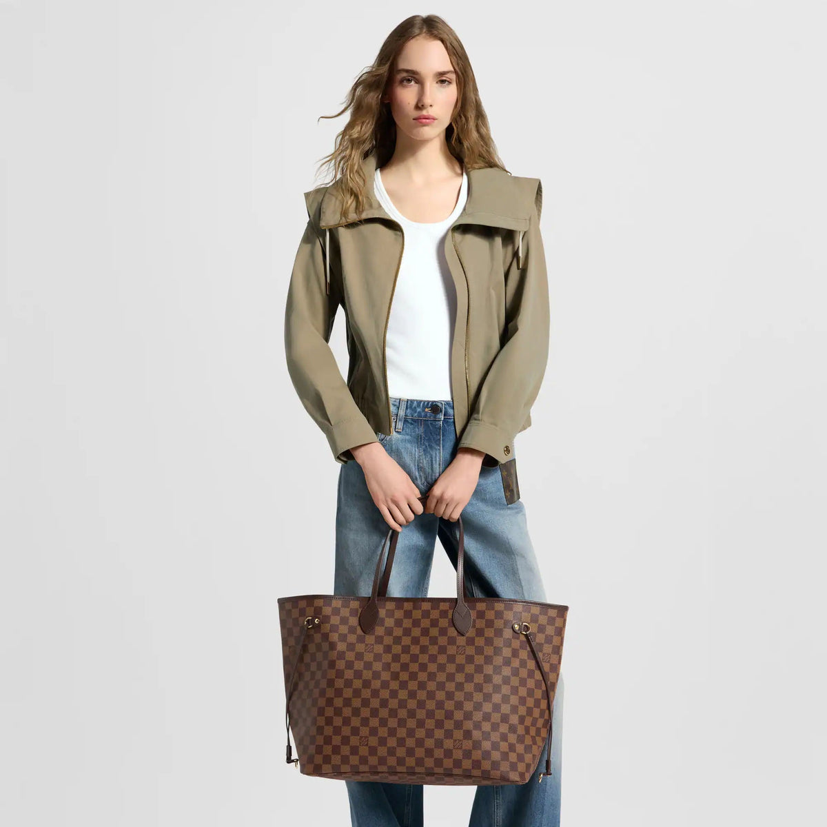 Neverfull GM Damier Ebene Dark Chocolate Tote Bag