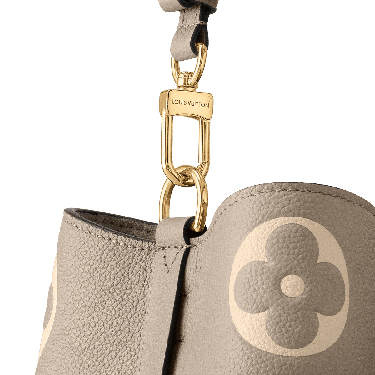 NéoNoé MM Bicolor Monogram Empreinte Leather Bucket Bag M45555