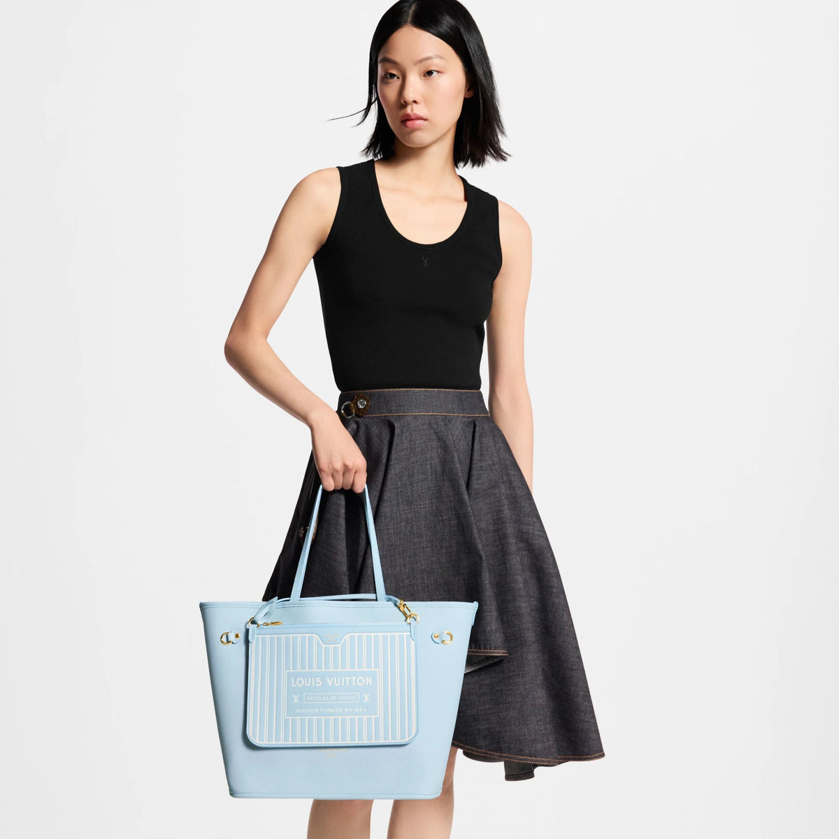 Neverfull Inside Out MM Damier Azur Tote N40946