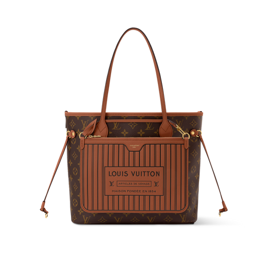 Neverfull Inside Out MM Monogram Coated Canvas Tan Gold-Toned Hardware