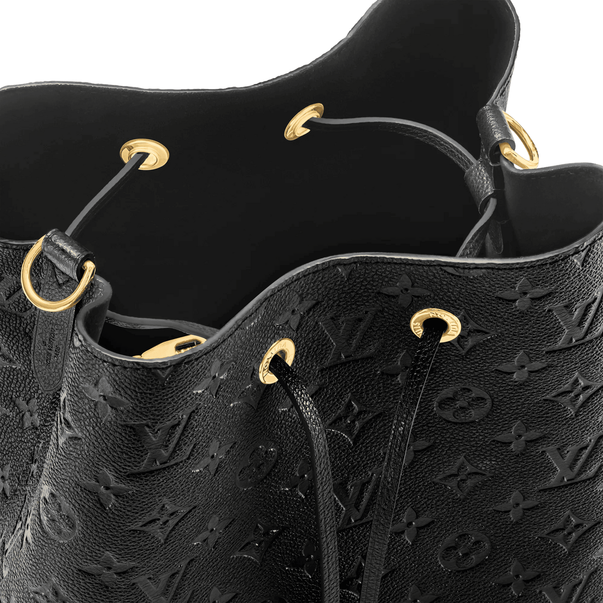 NéoNoé MM Black Monogram Empreinte Leather Bucket Bag M45256