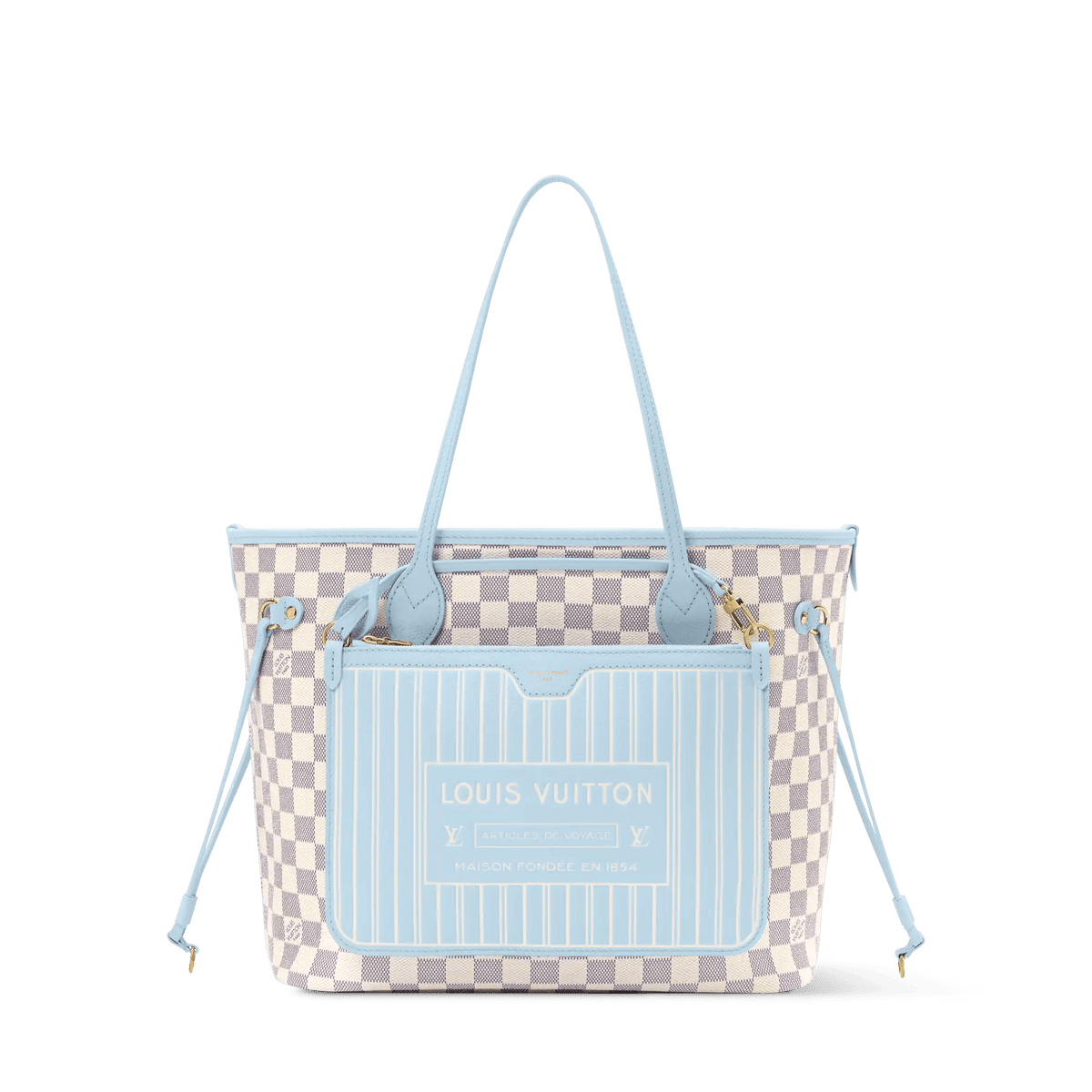 Neverfull Inside Out MM Damier Azur Tote N40946