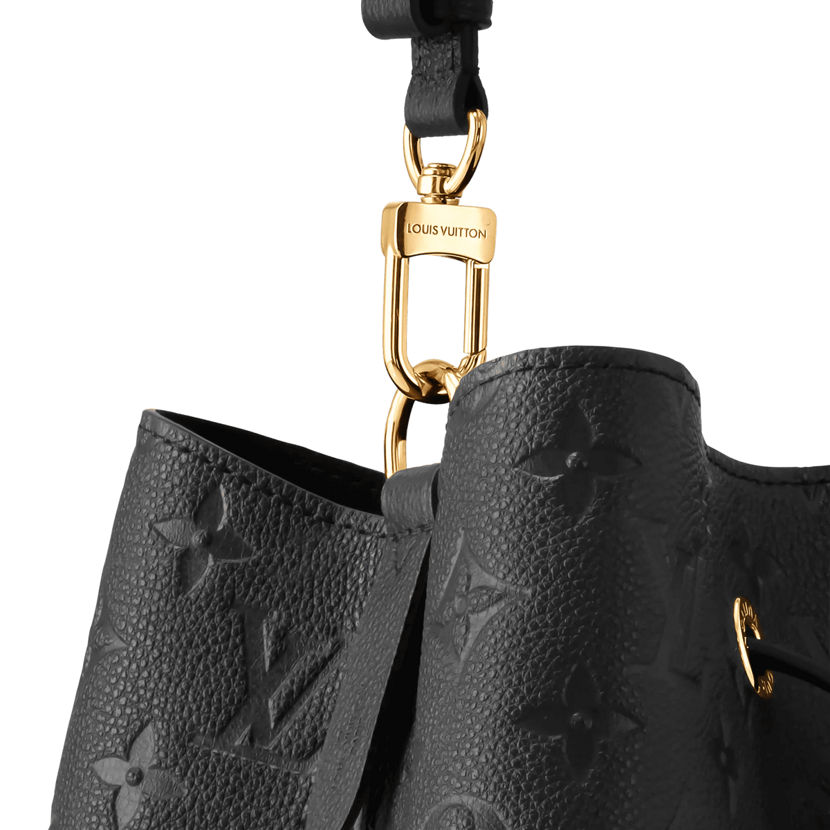 NéoNoé MM Black Monogram Empreinte Leather Bucket Bag M45256