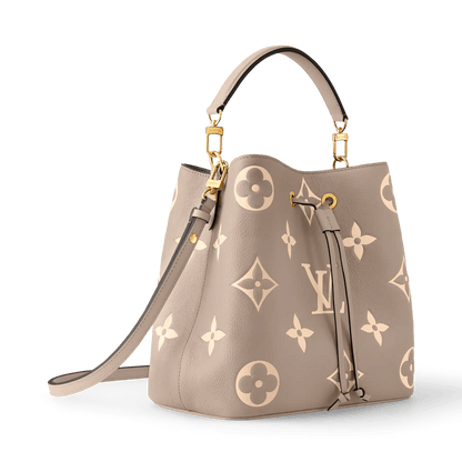 NéoNoé MM Bicolor Monogram Empreinte Leather Bucket Bag M45555