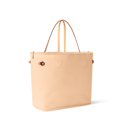 Neverfull Inside Out MM Monogram Dune Canvas Tote Bag