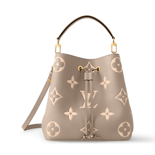 NéoNoé MM Bicolor Monogram Empreinte Leather Bucket Bag M45555