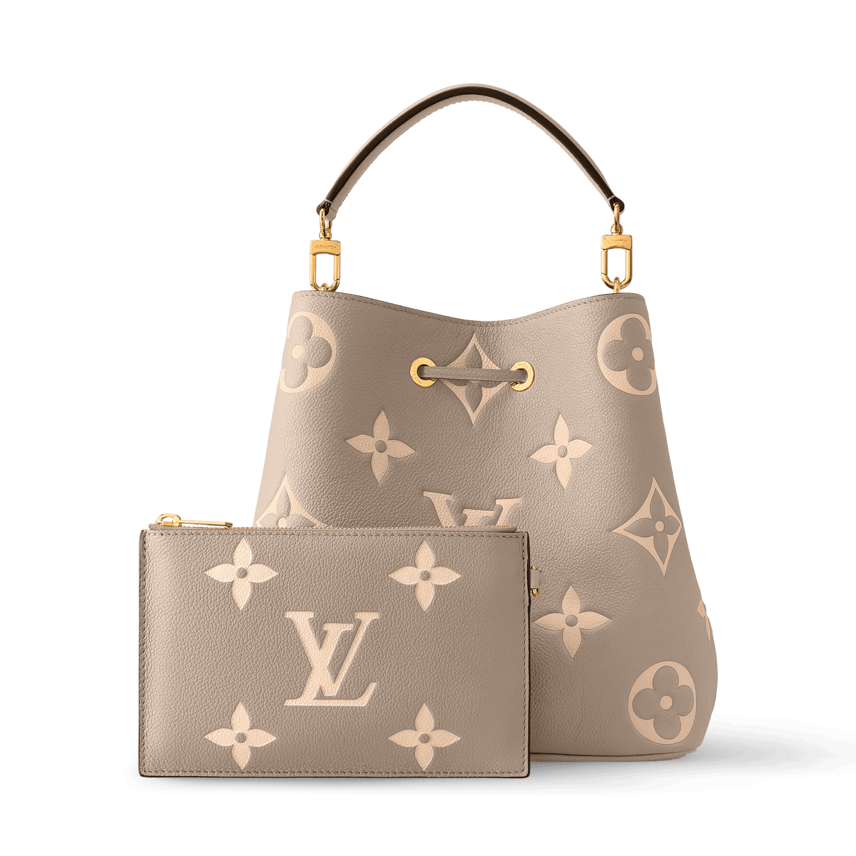 NéoNoé MM Bicolor Monogram Empreinte Leather Bucket Bag M45555