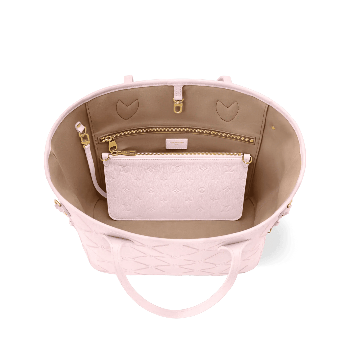 Neverfull MM Light Bliss Monogram Empreinte Leather Tote Bag M28527