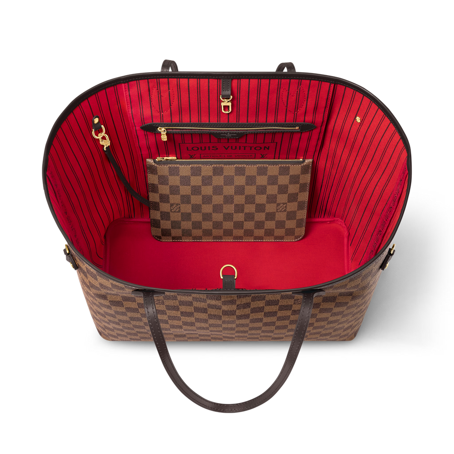 Neverfull GM Damier Ebene Coated Canvas Dark Chocolate Gold-Toned Hardware