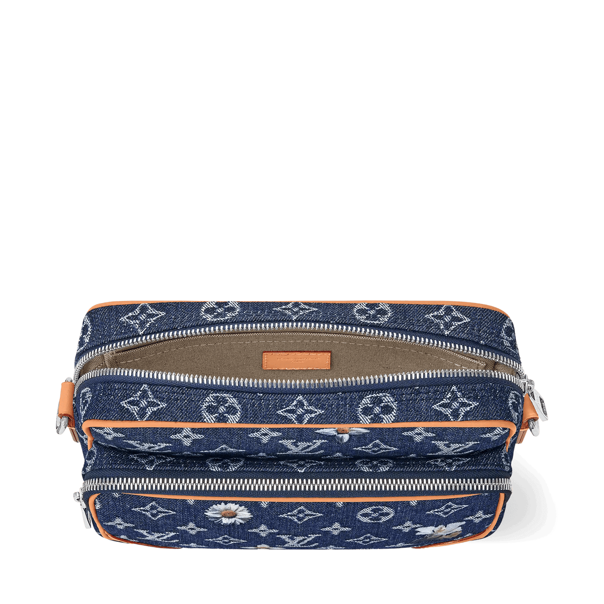 Nil Crossbody Bag Monogram Flowers Denim Shoes