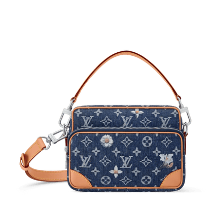Nil Crossbody Bag Monogram Flowers Denim Shoes