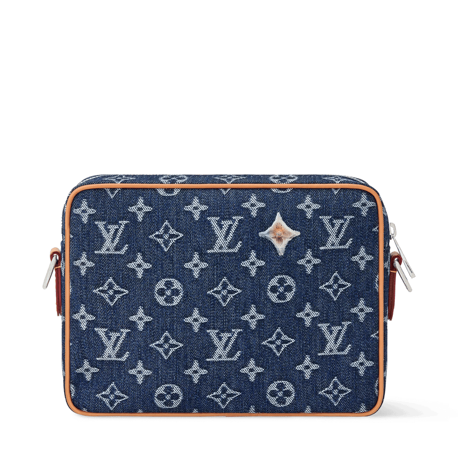 Nil Crossbody Bag Monogram Flowers Denim Shoes