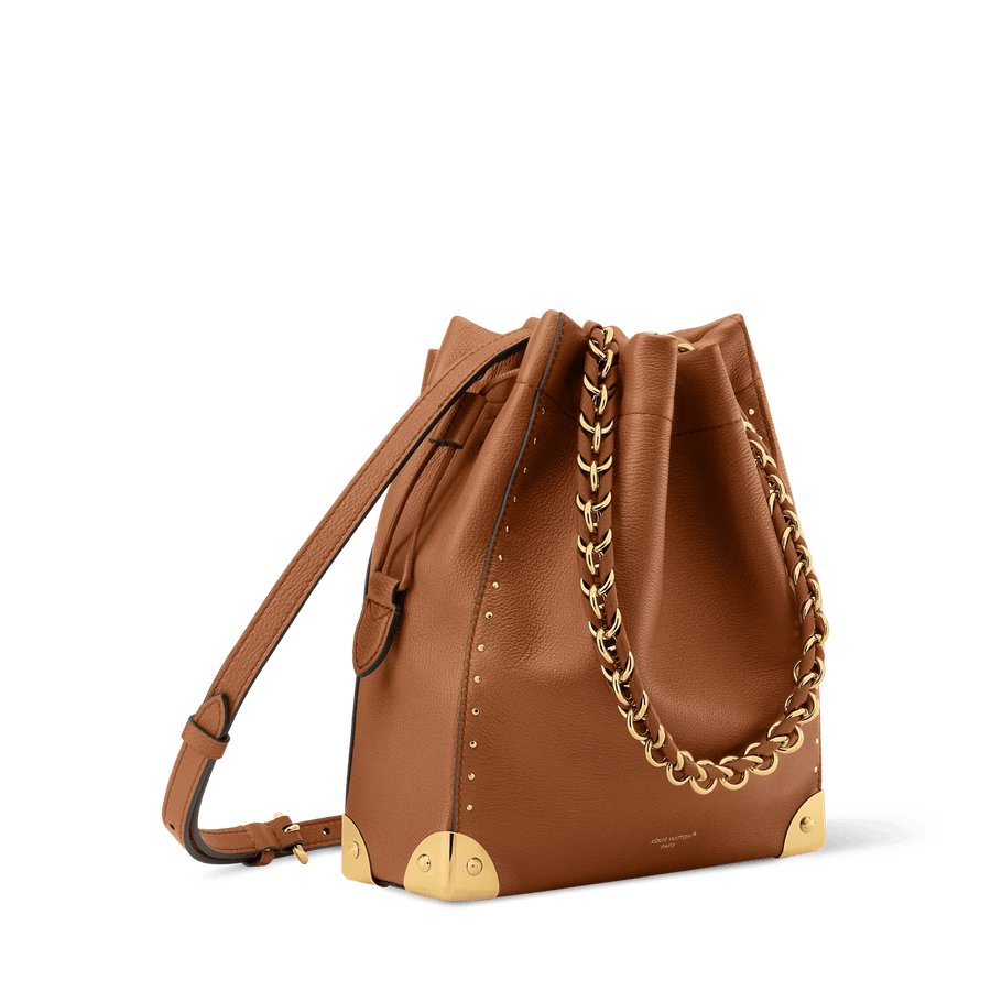 Noé Trunk Tan Calfskin Leather Bucket Bag M29131