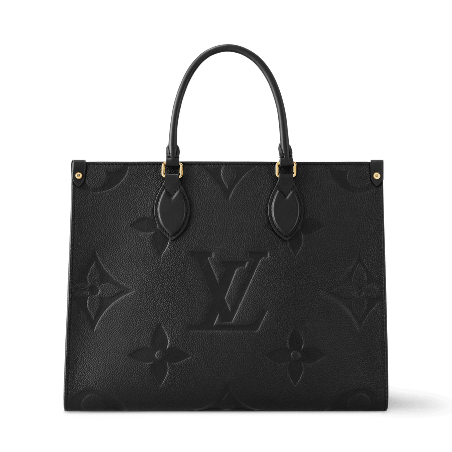 Onthego MM Black Monogram Empreinte Leather Tote Bag M45595