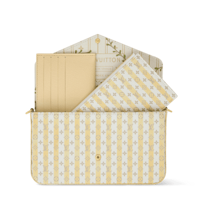 Pochette Félicie LV Stamp Banana Minigram Canvas Nano Bag