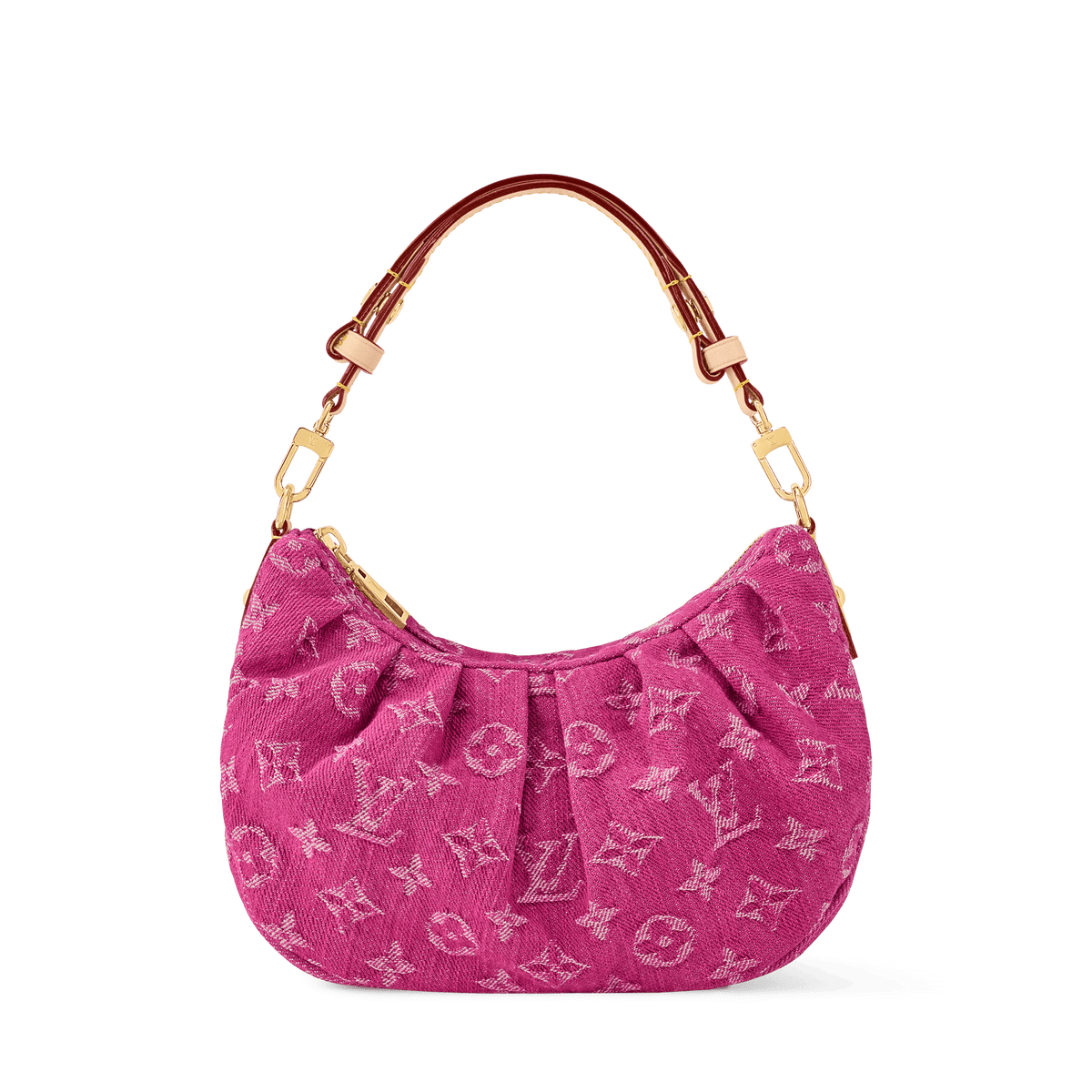 Pochette Valley Fuchsia Denim Monogram Nano Bag