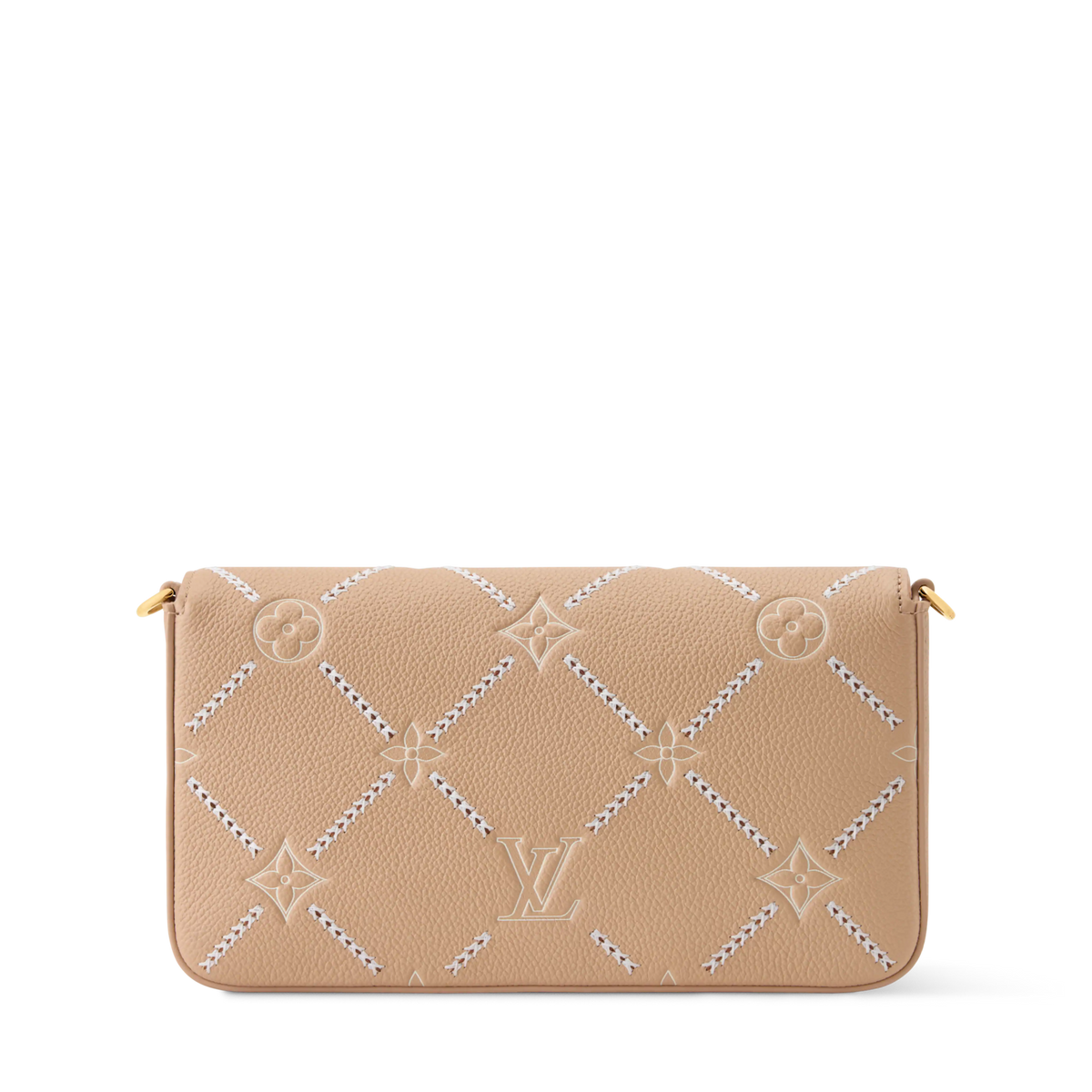 Pochette Félicie Monogram Empreinte Leather Hazelnut Couture Gold-Toned Hardware