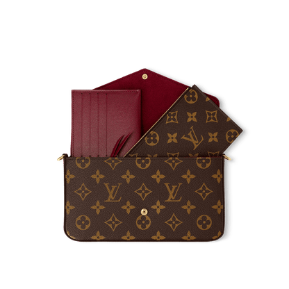 Pochette Félicie Monogram Fuchsia Crossbody Bag