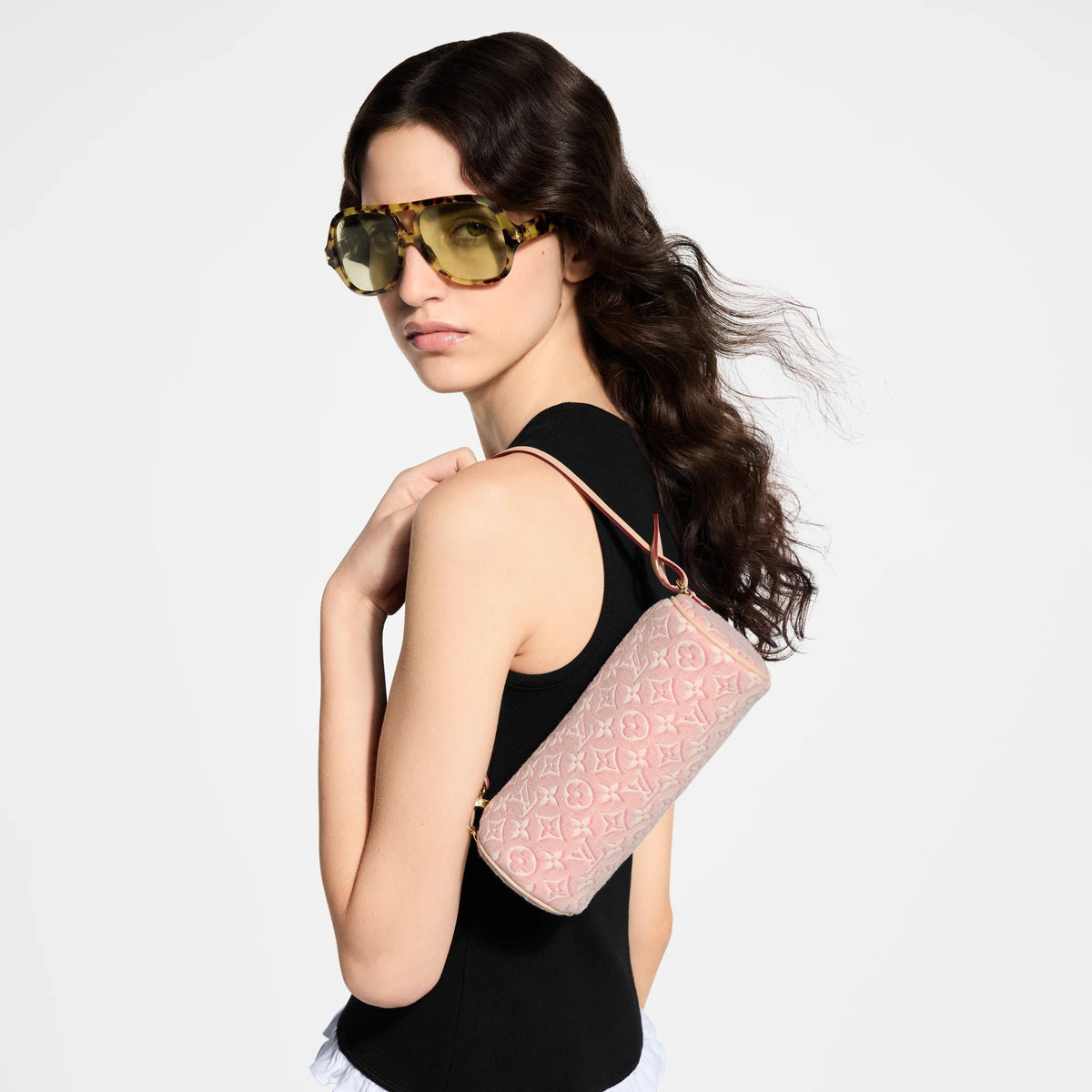 Pochette Papillon Monogram Emblème Rose Ruban Nano Bag