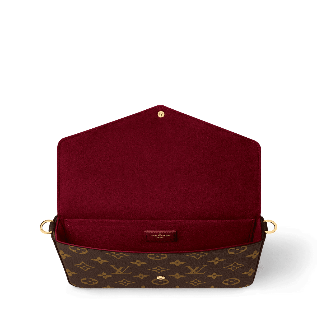 Pochette Félicie Monogram Fuchsia Crossbody Bag
