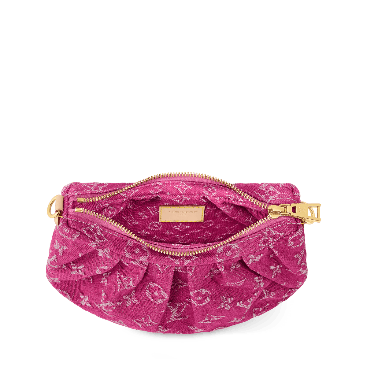 Pochette Valley Fuchsia Denim Monogram Nano Bag