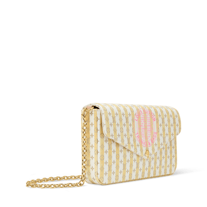 Pochette Félicie LV Stamp Banana Minigram Canvas Nano Bag