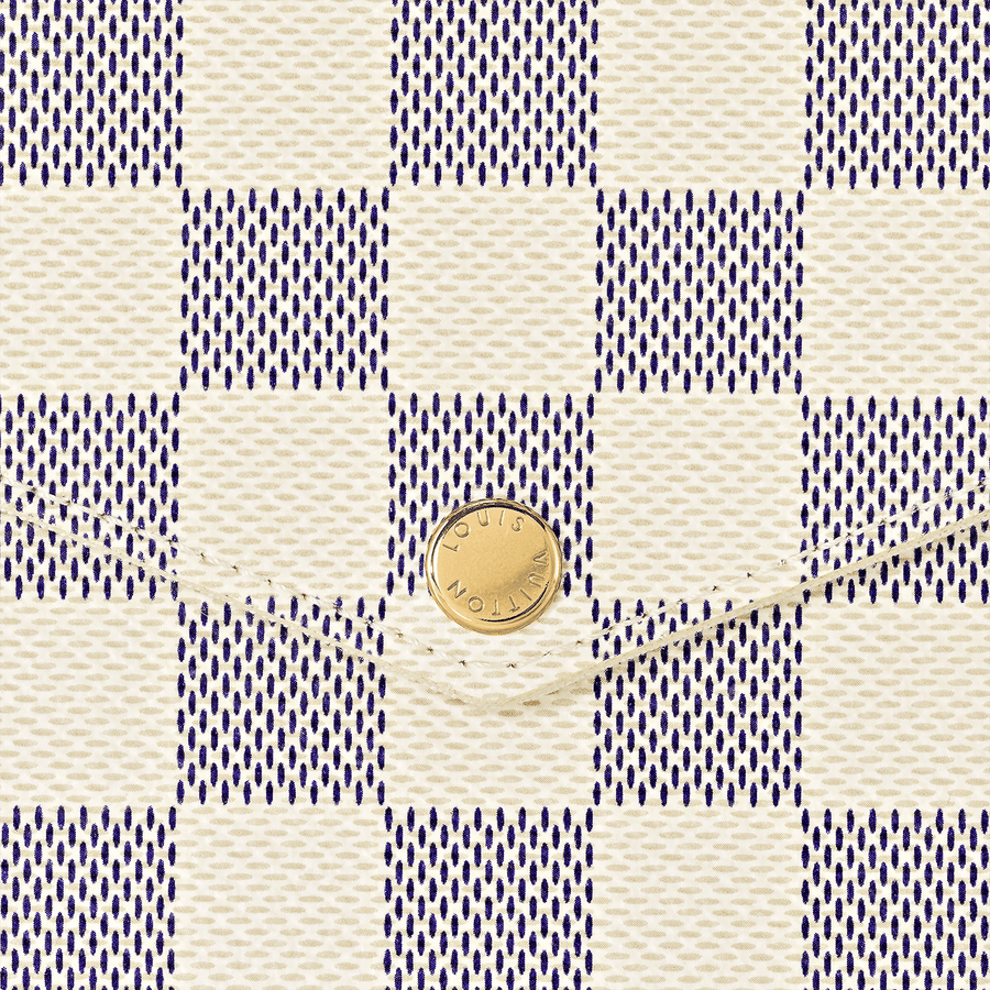 Pochette Félicie Damier Azur Coated Canvas Gold-Toned Hardware