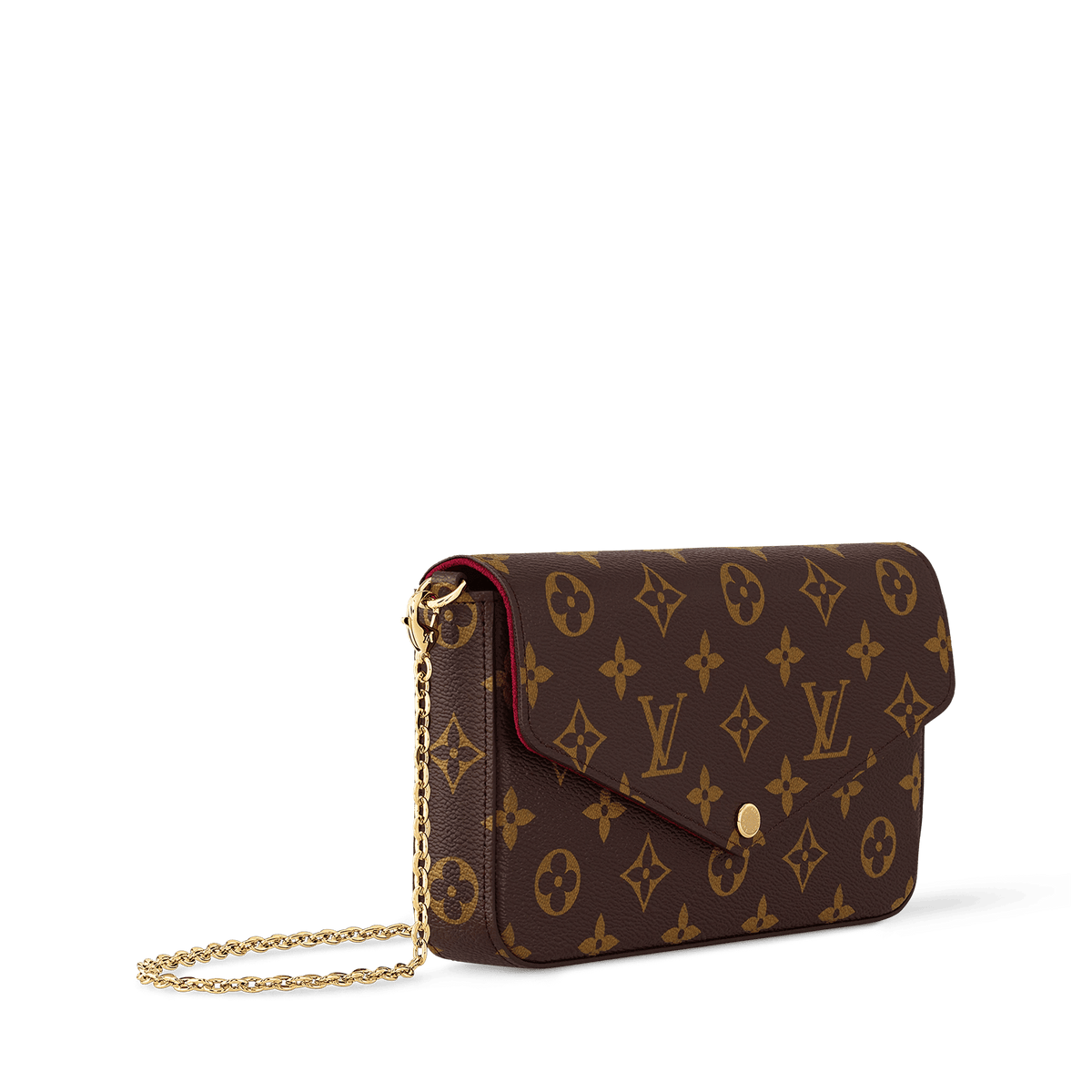 Pochette Félicie Monogram Fuchsia Crossbody Bag
