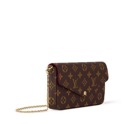 Pochette Félicie Monogram Fuchsia Crossbody Bag