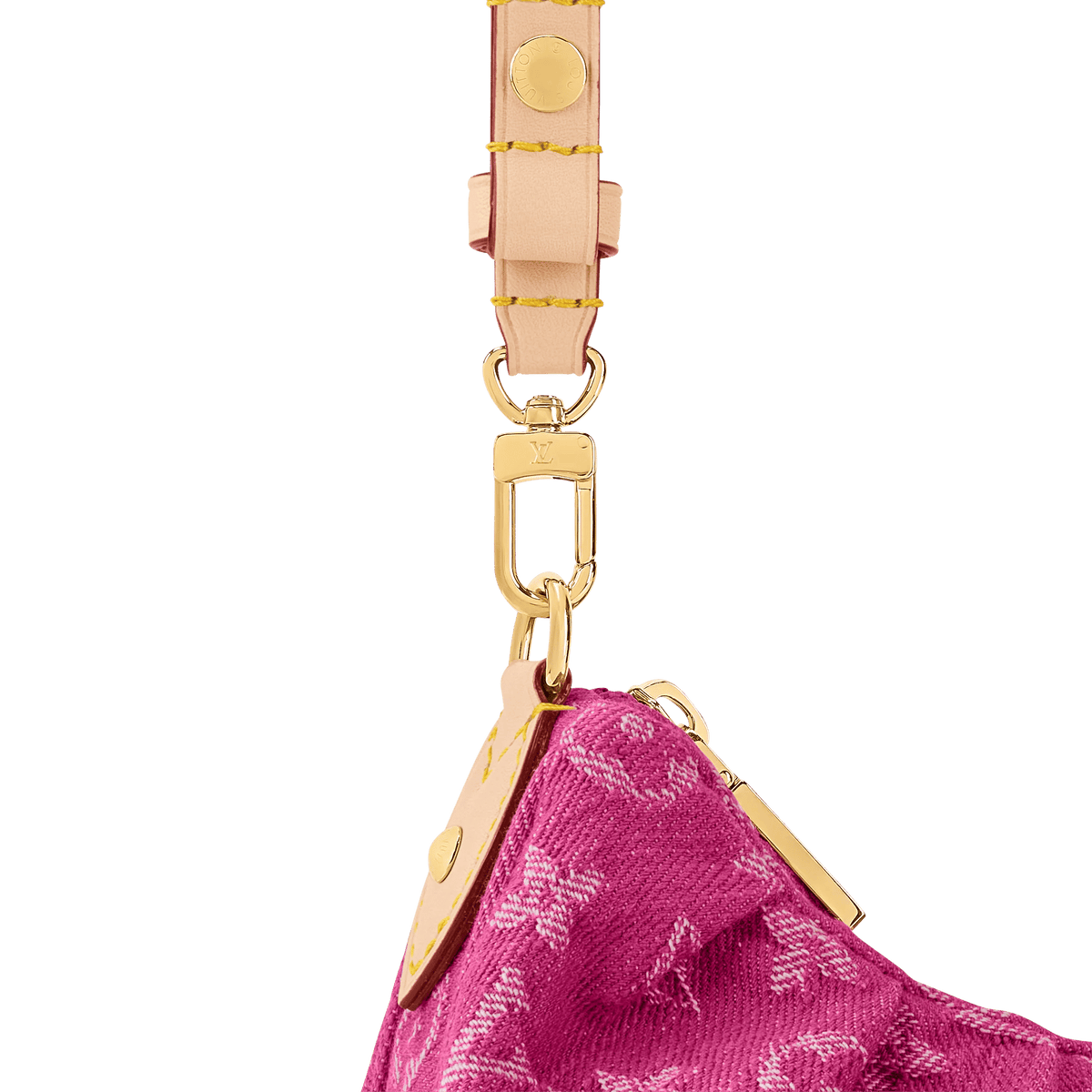 Pochette Valley Fuchsia Denim Monogram Nano Bag