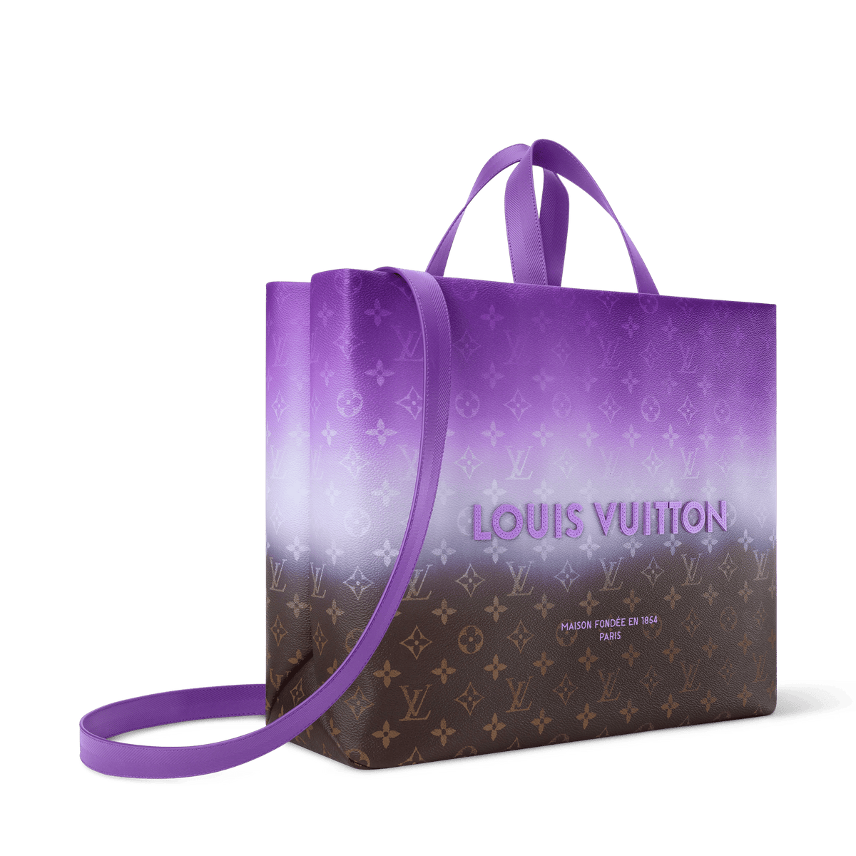 Shopper Tote MM Monogram Pigment Purple
