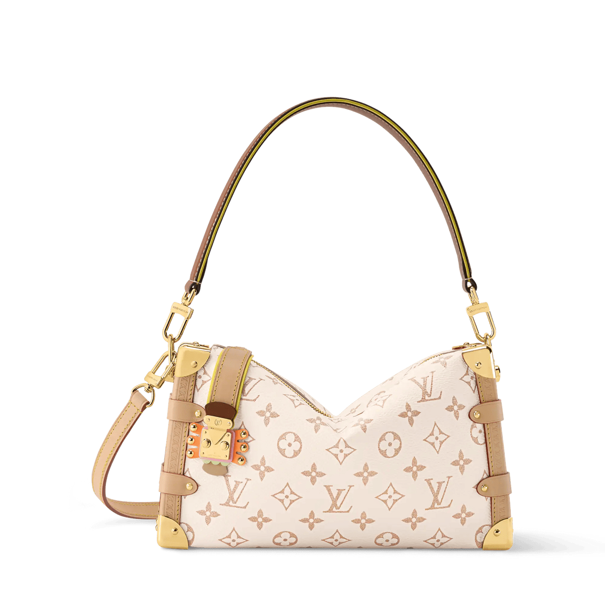 Side Trunk MM East-West Monogram Dune Canvas Shoulder Bag