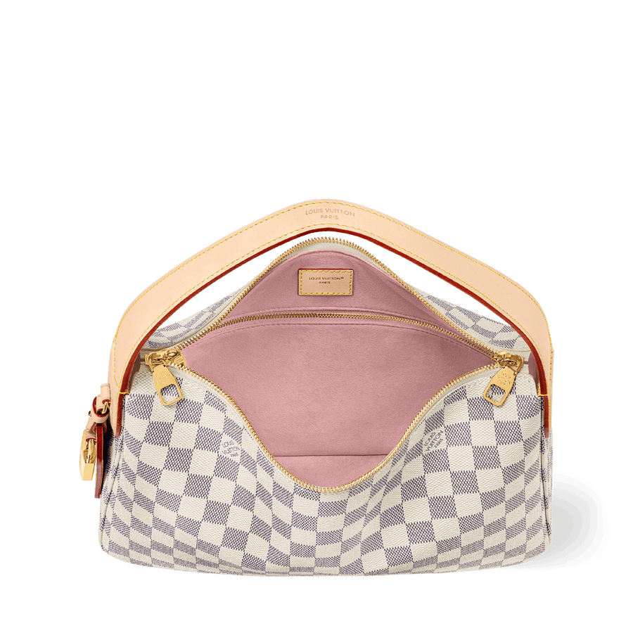 Slouchy PM Damier Azur Coated Canvas Shoulder Bag N00116