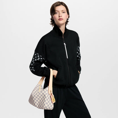Slouchy PM Damier Azur Coated Canvas Shoulder Bag N00116