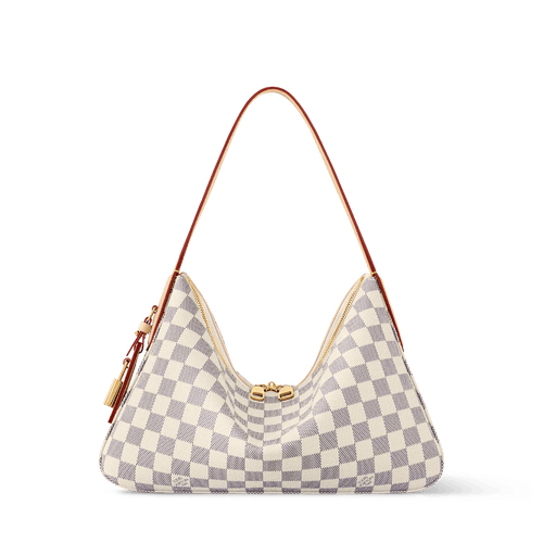 Slouchy PM Damier Azur Coated Canvas Shoulder Bag N00116