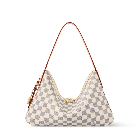 Slouchy PM Damier Azur Coated Canvas Shoulder Bag N00116