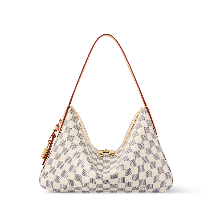 Slouchy PM Damier Azur Coated Canvas Shoulder Bag N00116